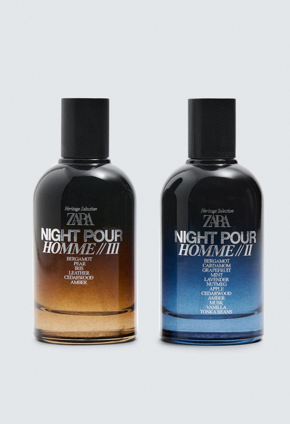 Zara NIGHT POUR HOMME II + III EDP 2 X 100ML perfume