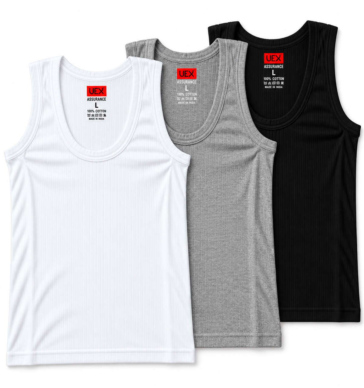 Pack of 3 cotton singlet
