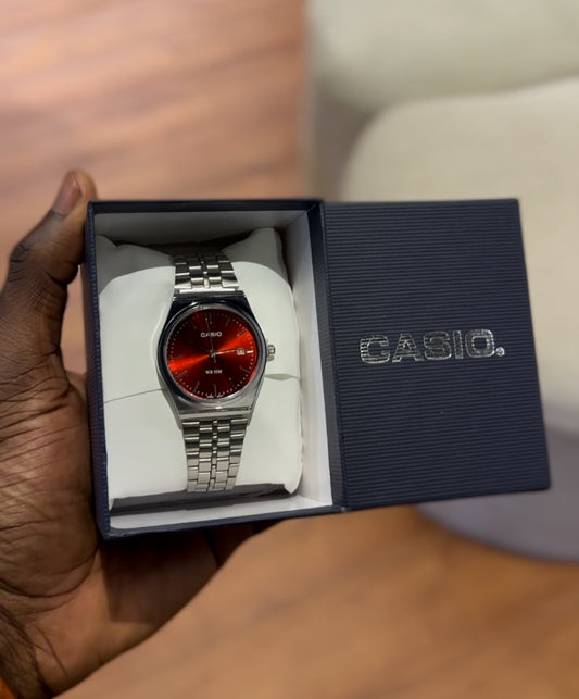 Casio bezel stainless wristwatch