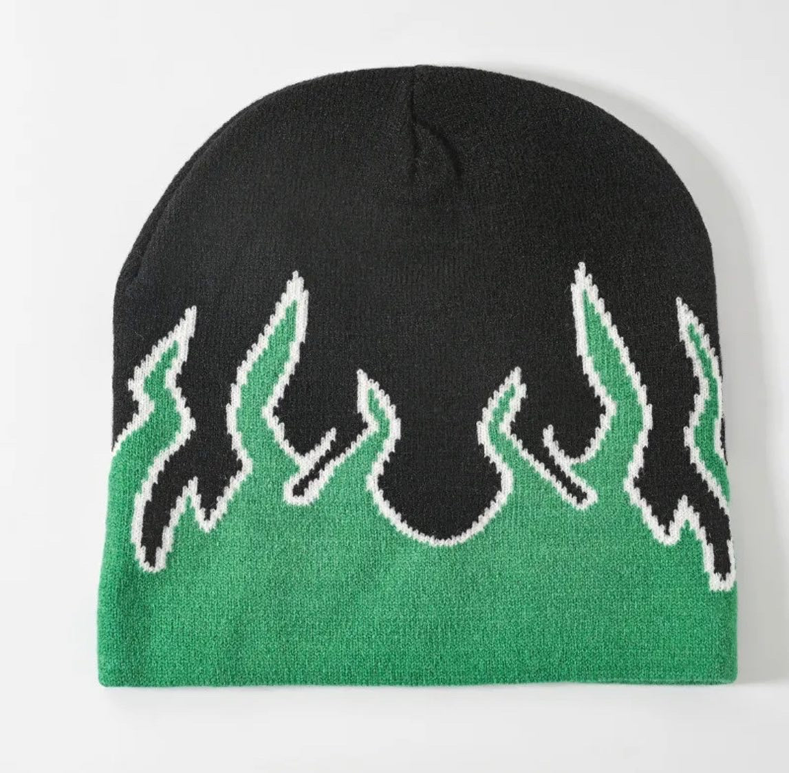 Flame pattern beanie