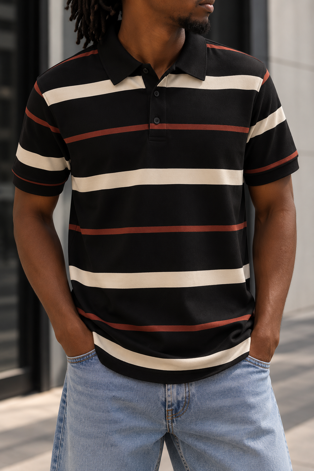 Marrakech stripe polo shirt 01