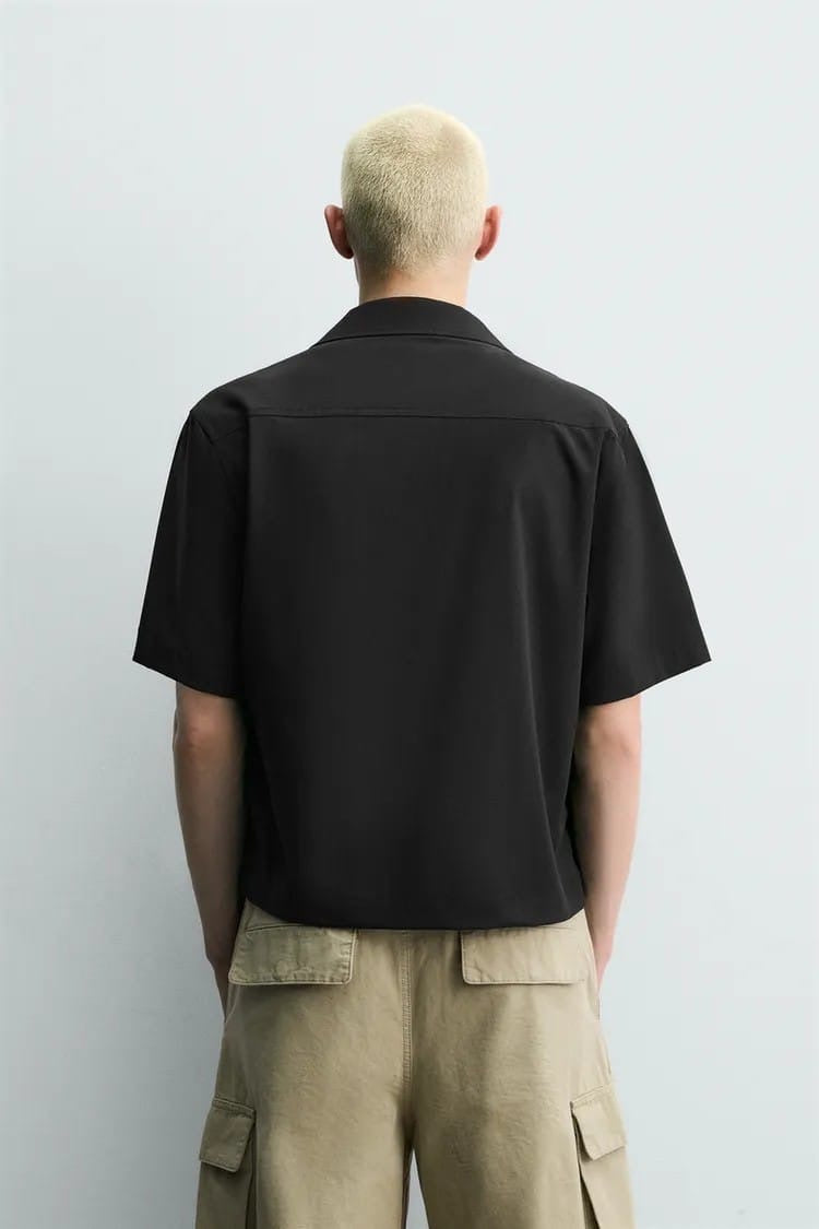 Zara black boxy shirt