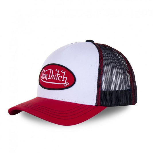 VonDutch VD contrast stitch hat red/white