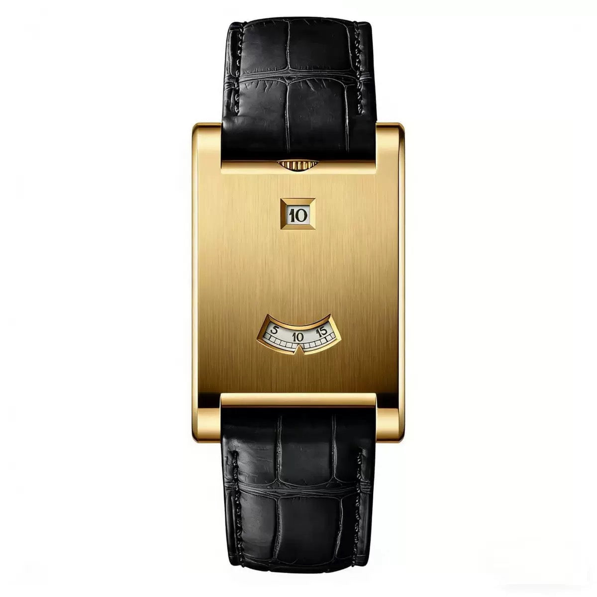 Shell date leather watch