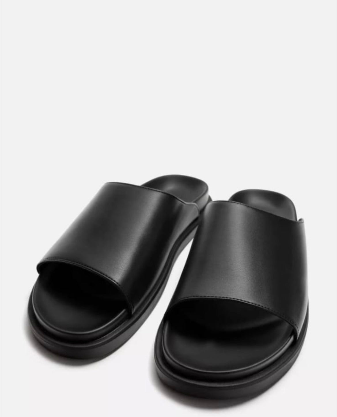 Zara black cover mens sandal