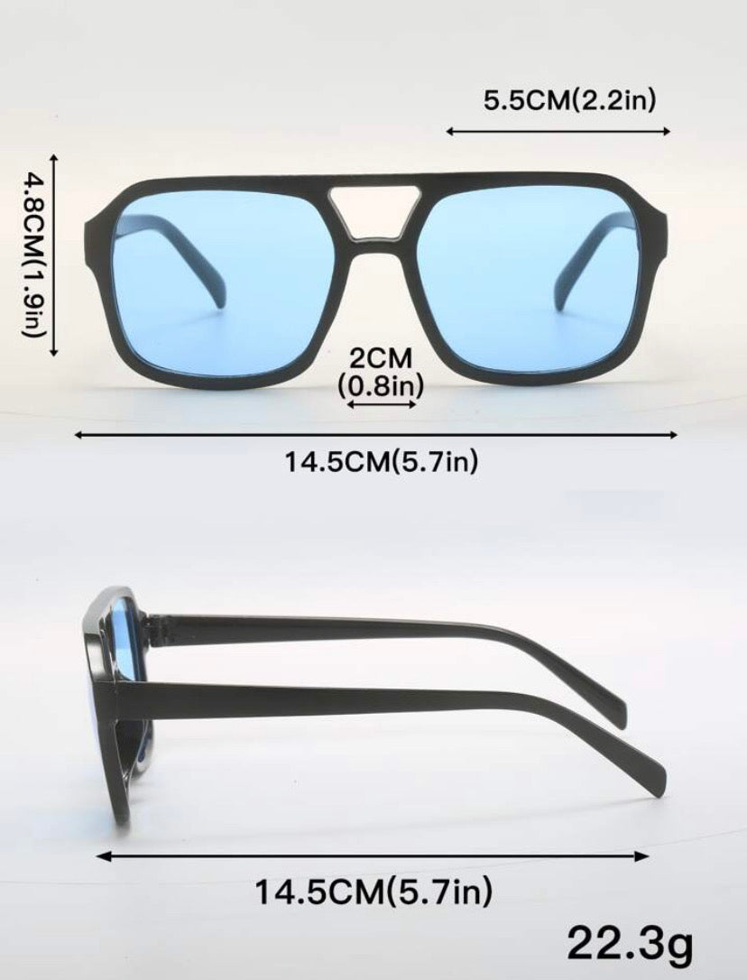 Aviator double beam glasses