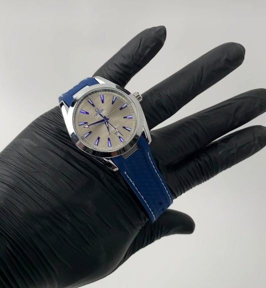 Rubber strap watch omega