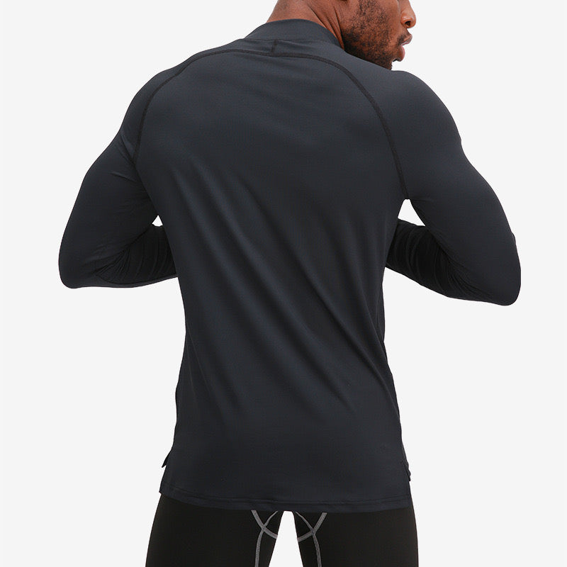 Quick dry quarter zip compression fitness top