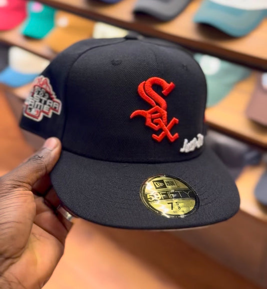 Whitesox  red multipatch fitted hat