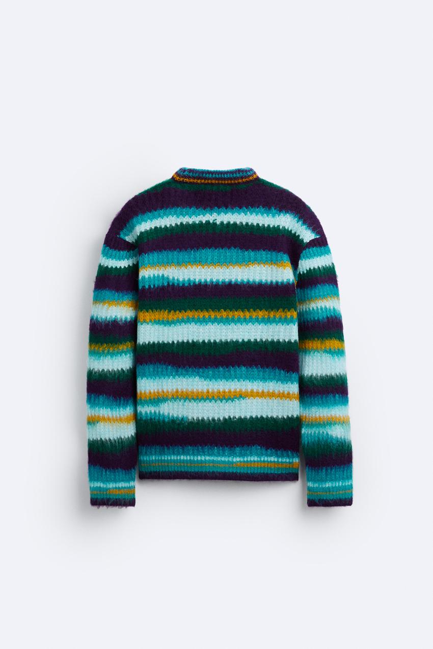 Zara brushed stripe sweater