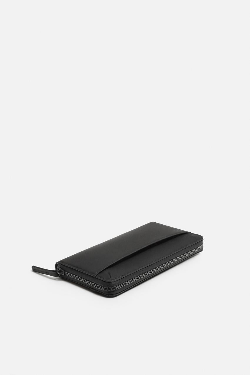 Zara Rubberized crossbody wallet