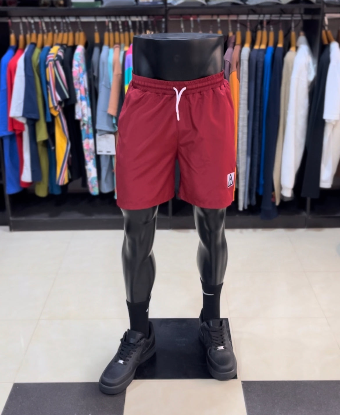 Boohoo swim mid length short ox red