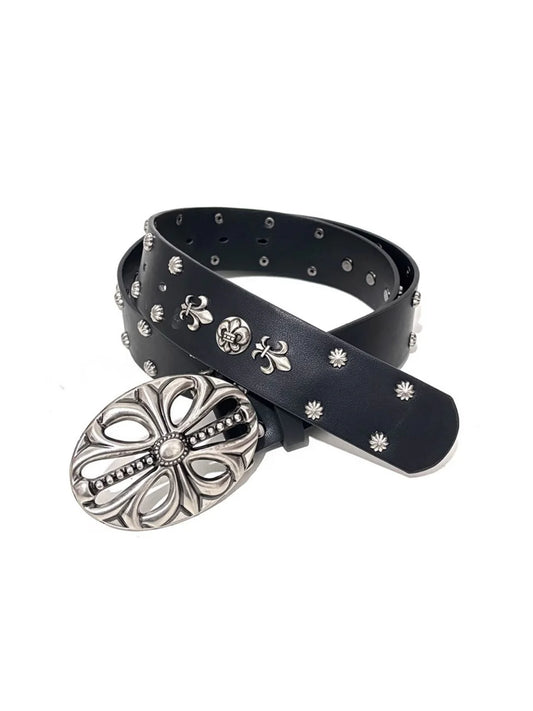 Goth buckle cross belt