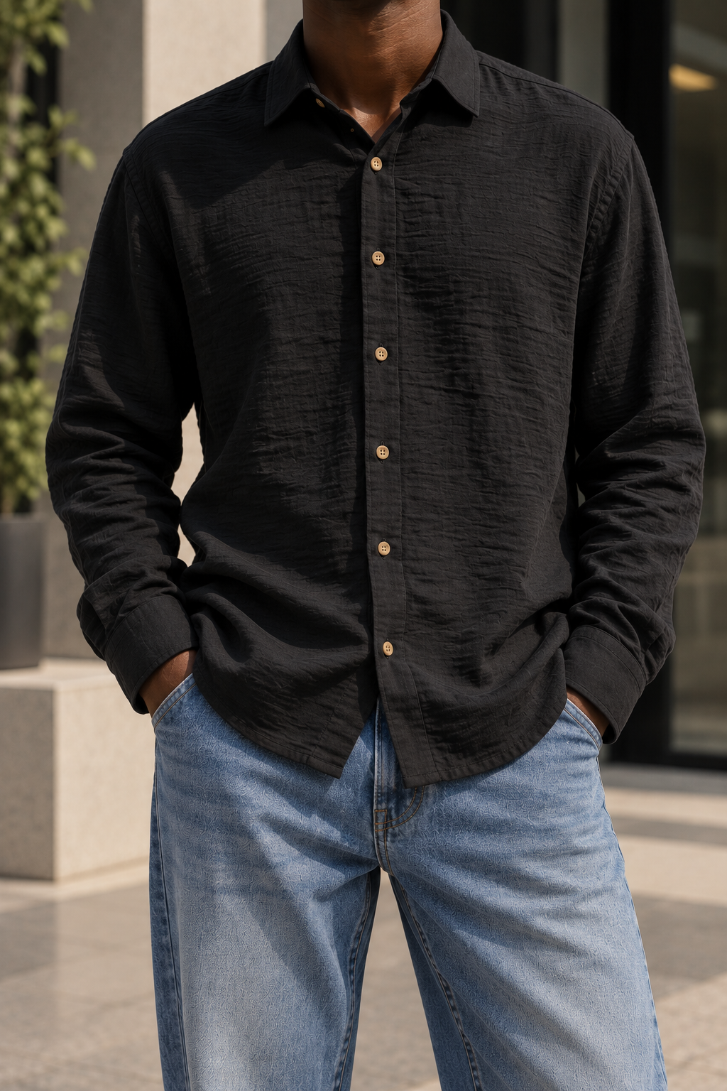 Retro club cotton blend shirt