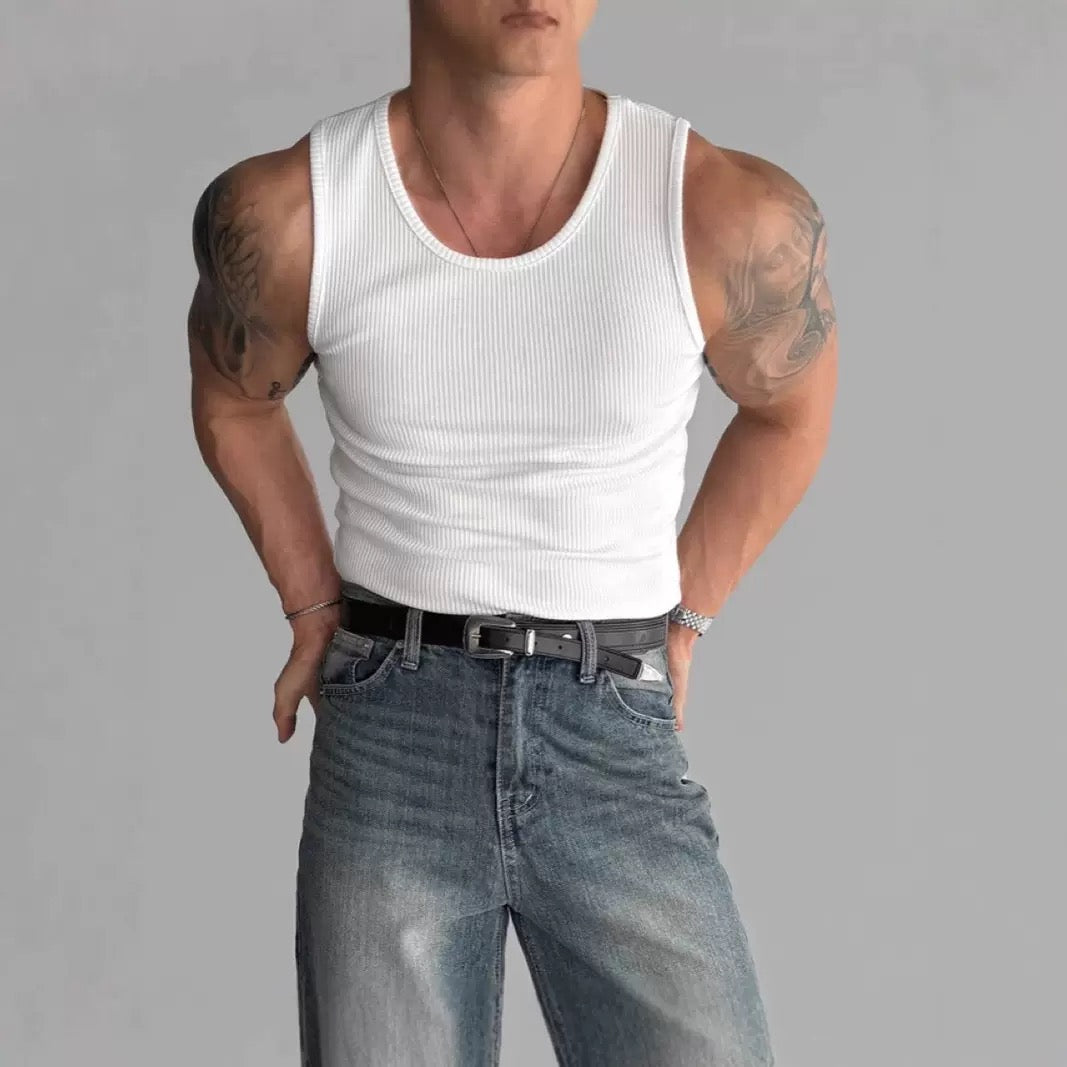Stretchy ribbed tank