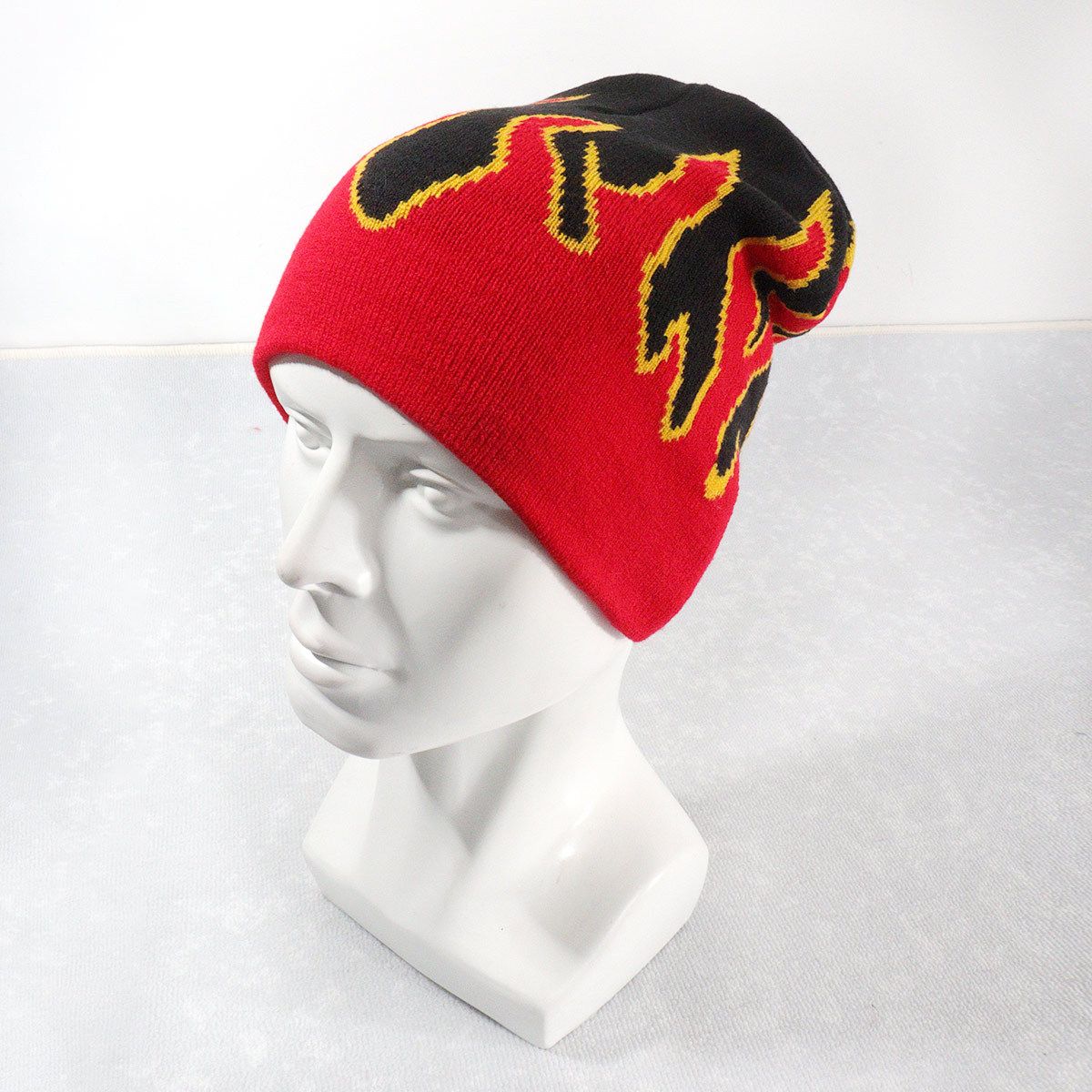 Flame pattern beanie