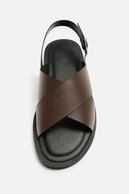 Zara Crisscross sandal in brown