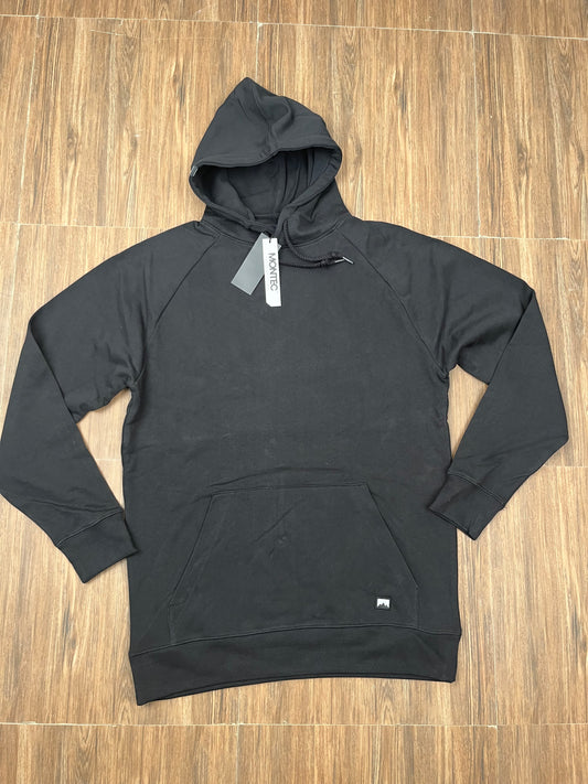 Montec hoodie in black with black lace
