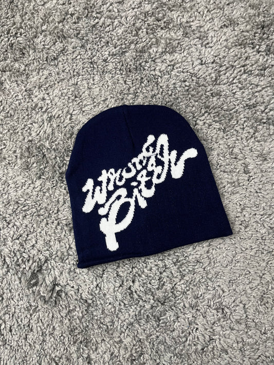 Bitez jacquard beanie navy blue