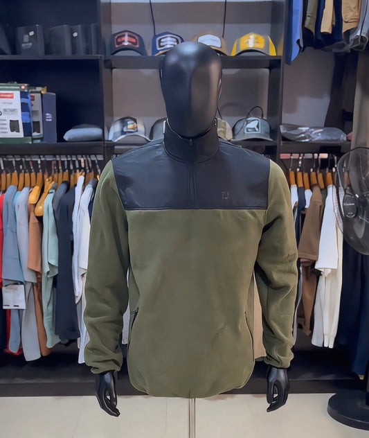 Only & Sons fleece jacket in khaki green