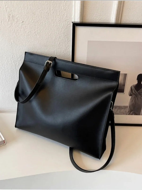 Pu minimalist tote bag