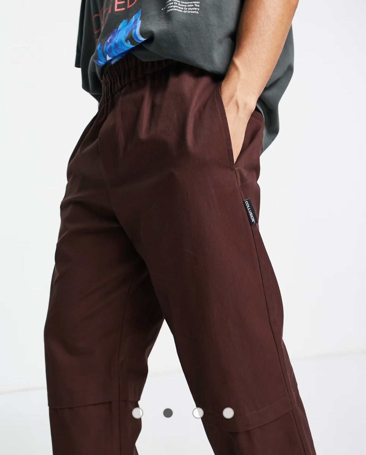 Collusion pants in coffee brown