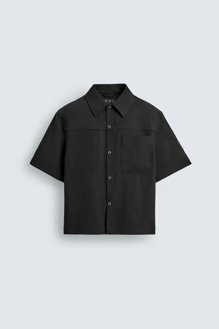 Zara black boxy shirt