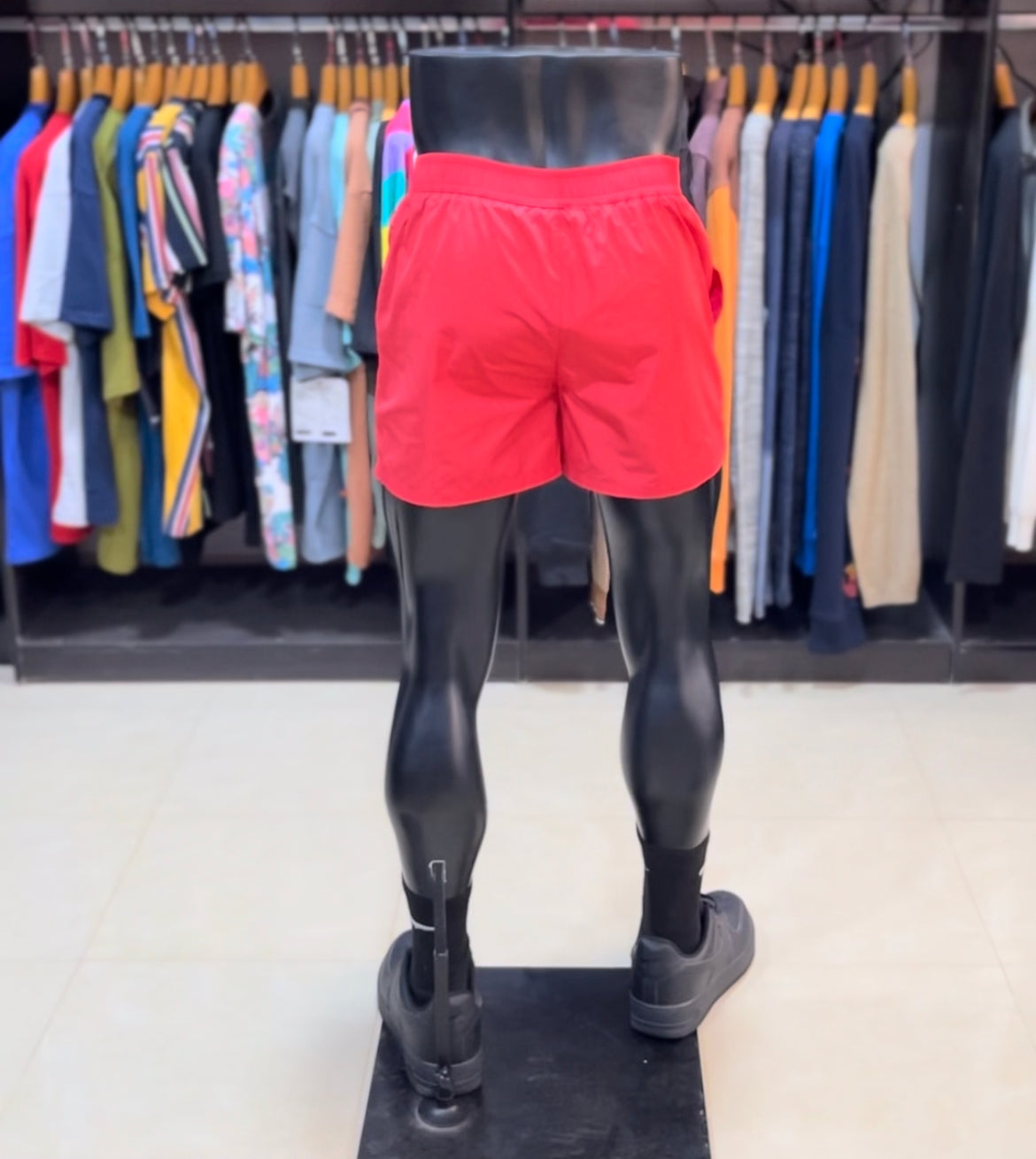 Boohoo short length swim short red