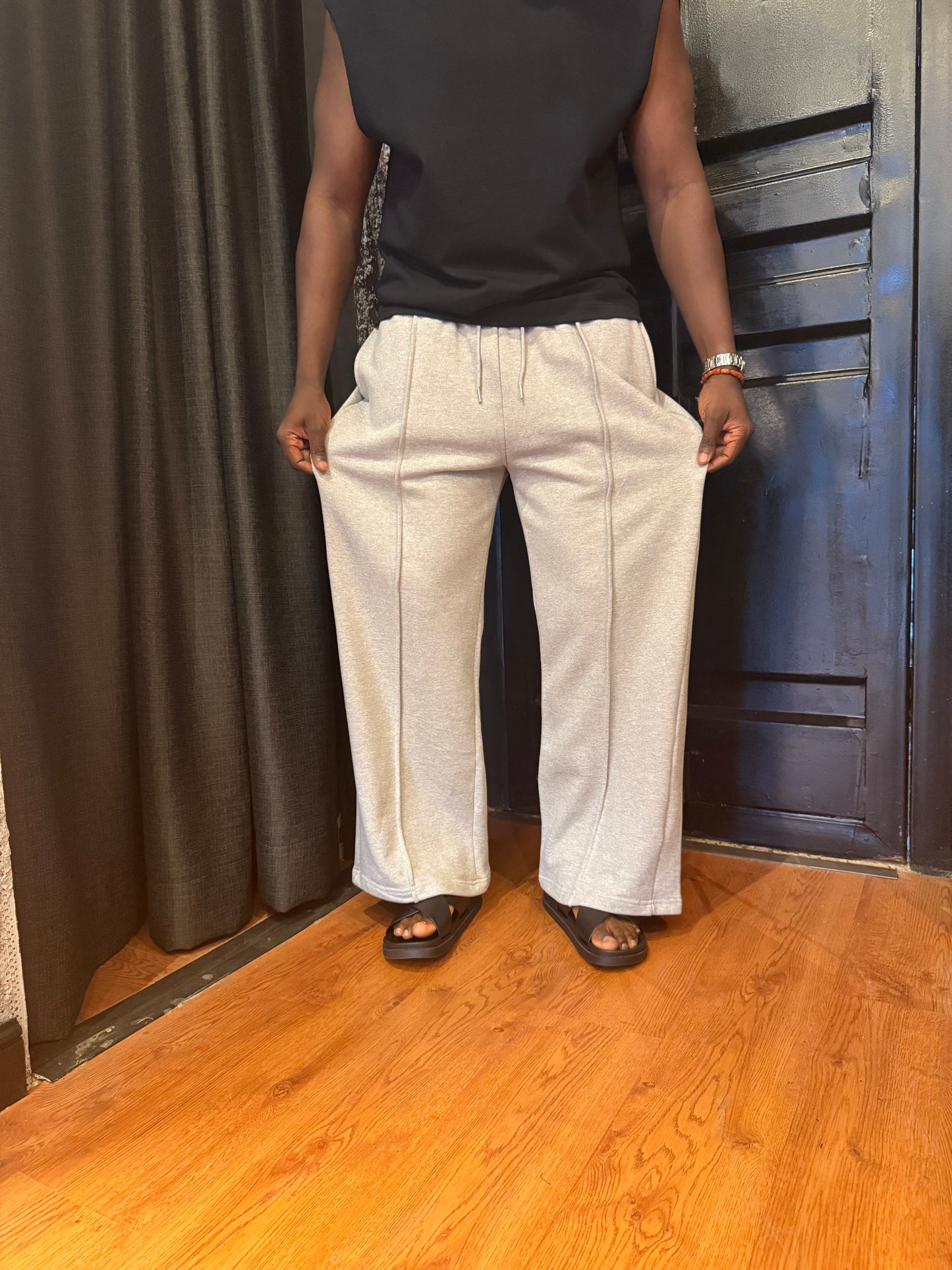 Ribbed baggy jogger