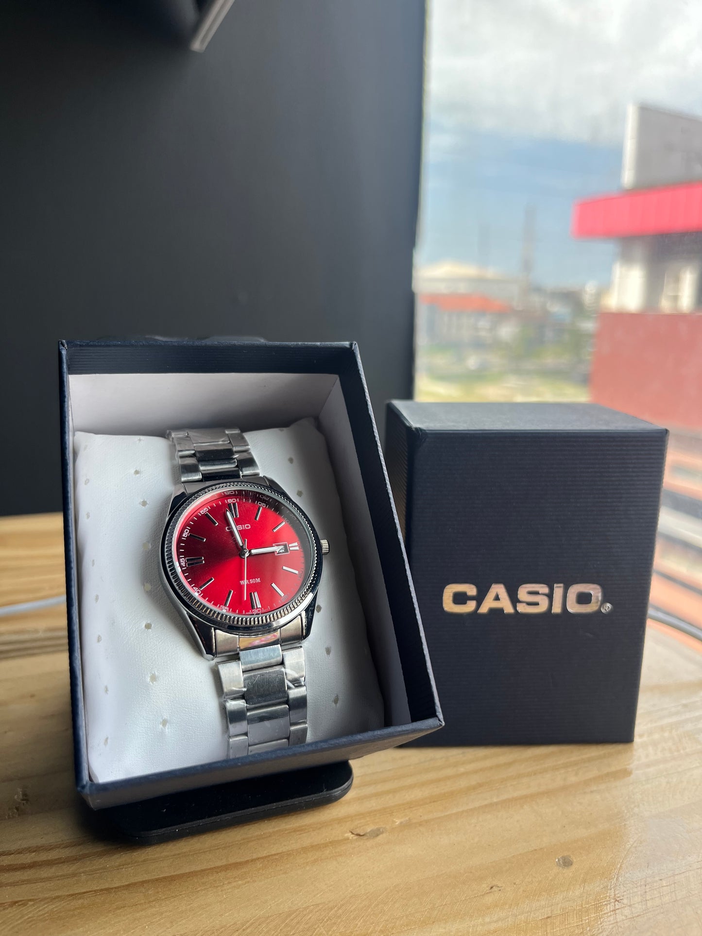 Casio MTP stainless steel chain watch