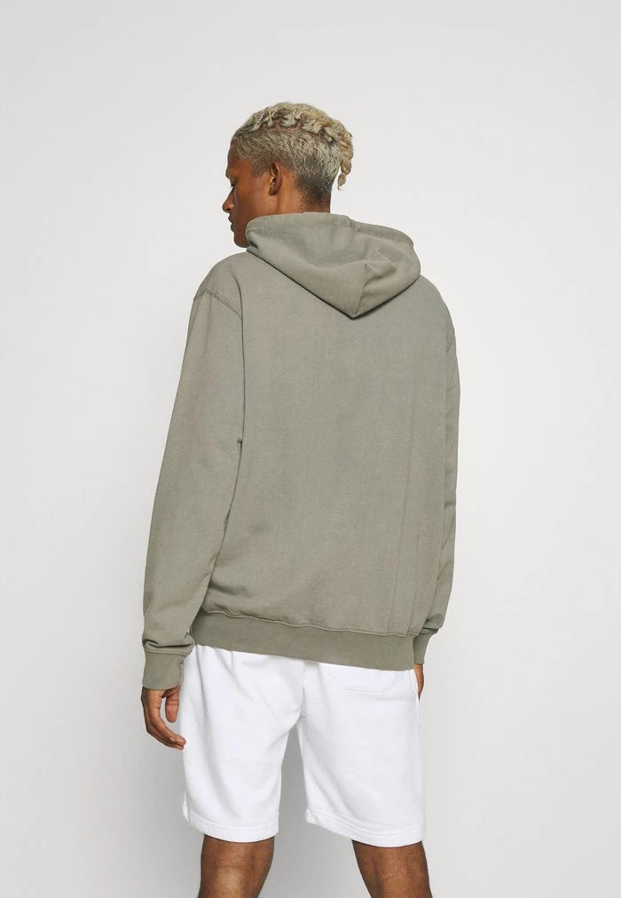 Mennace embroidered hoodie in green