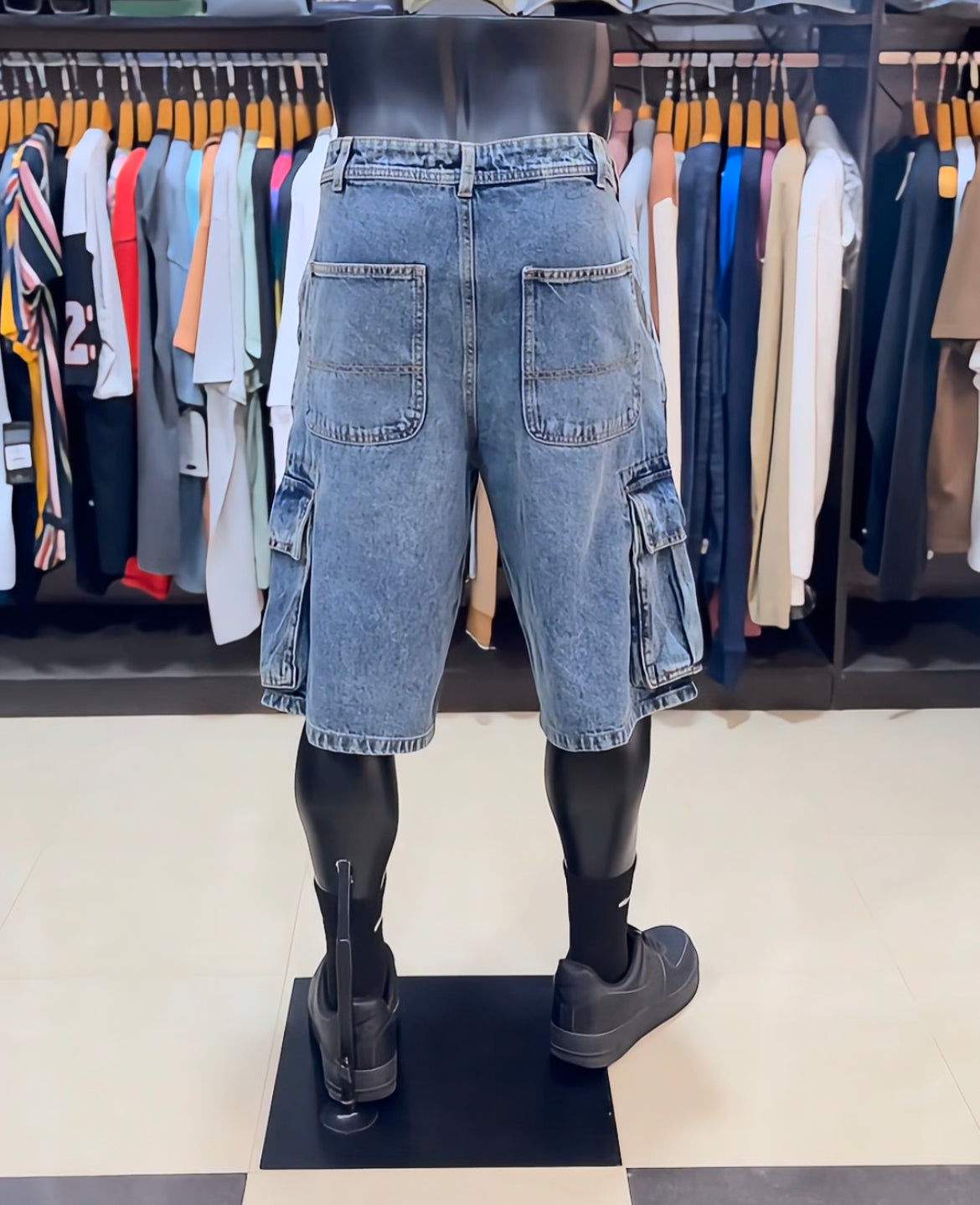 Primark baggy utility denim short