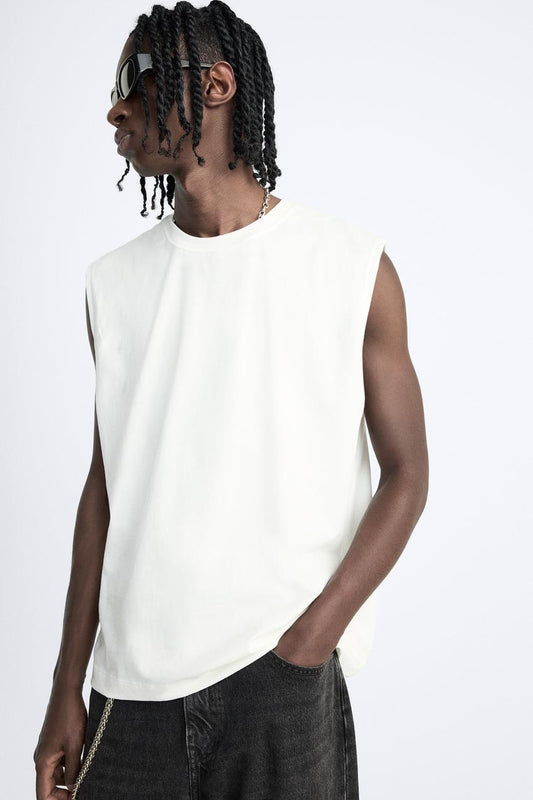 Zara Loose fit sleeveless tee