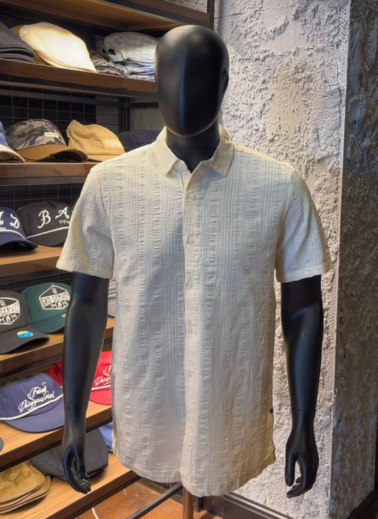Zudio creased shortsleeve shirt in cream