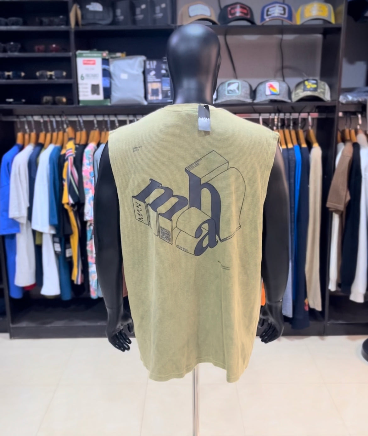 Boohoo washed waffle sleeveless