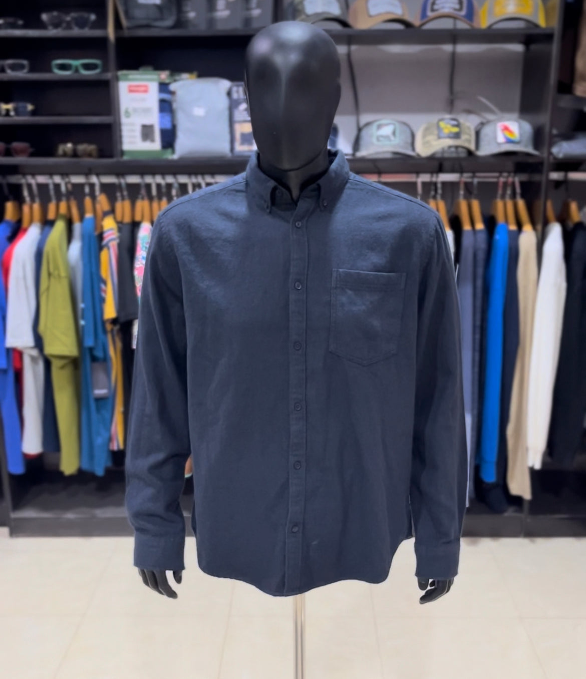 Only & Sons pin down shirt in