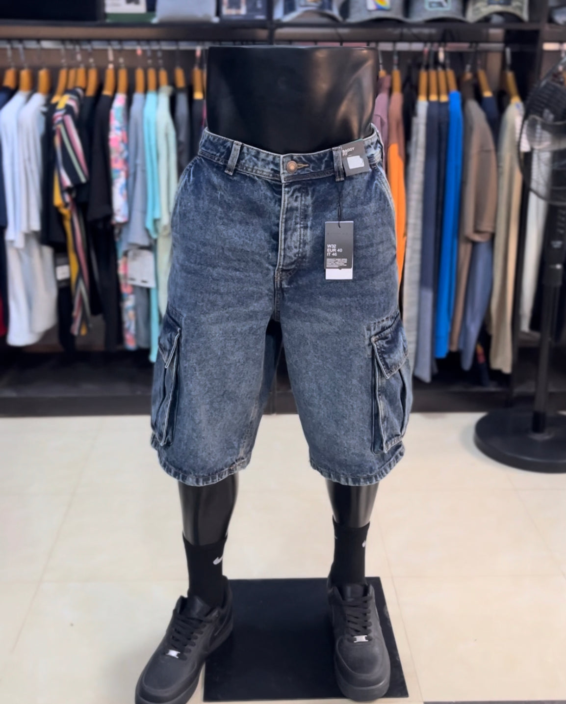 Primark baggy utility denim short