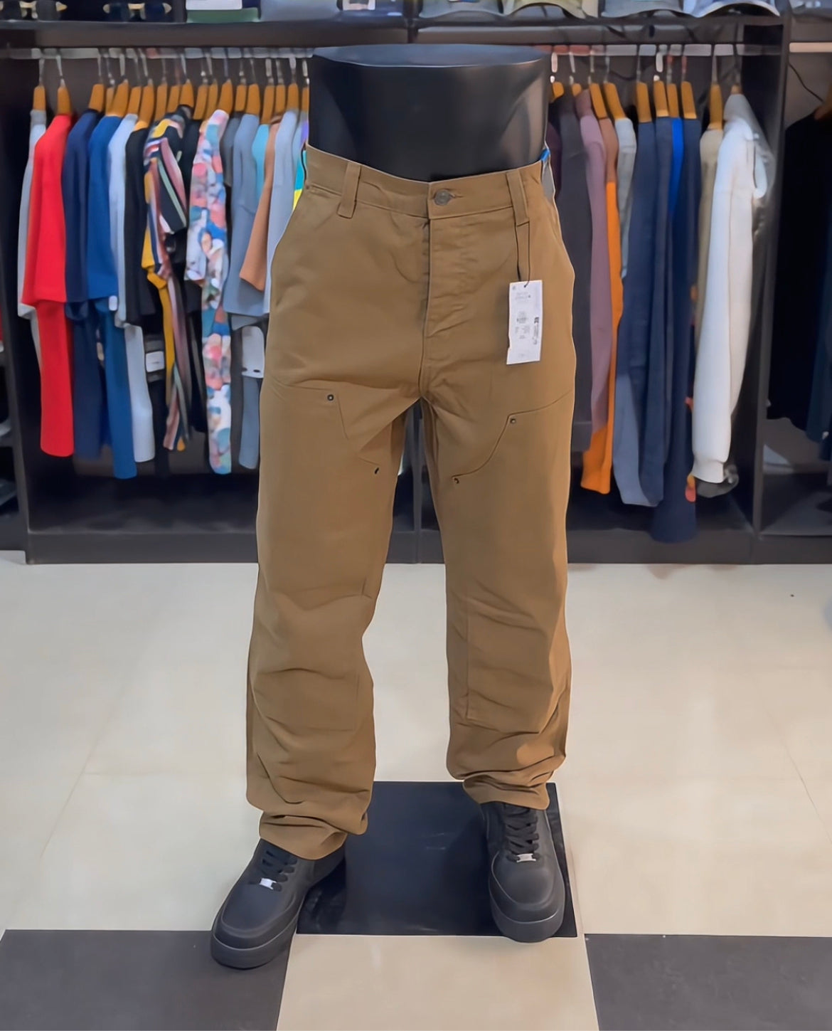 Primark Loose fit carpenter pants in brown