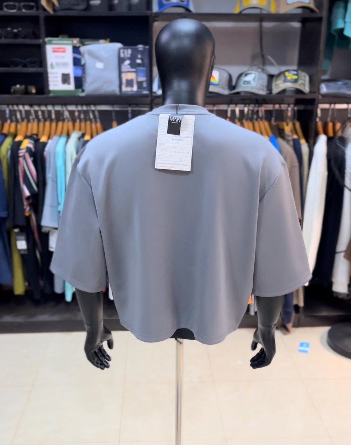 Boohoo crop oversized tee