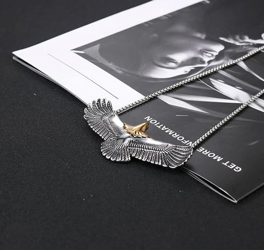 Eagle pendant stainless chain steel necklace