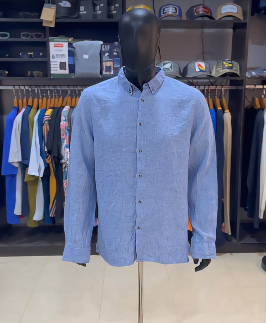 Medicine linen shirt in blue
