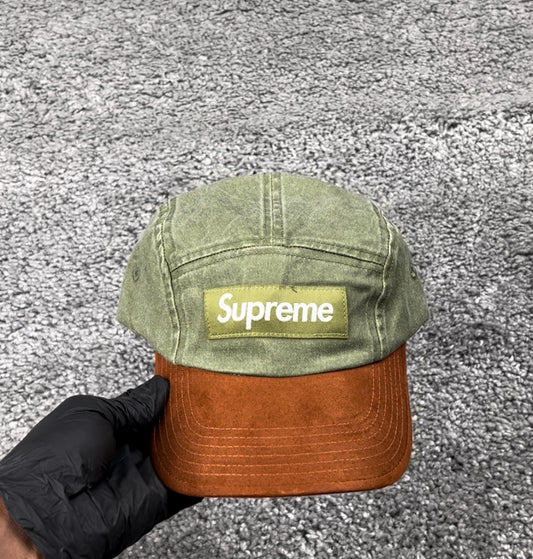 Supreme Khaki/brown color block panel hat