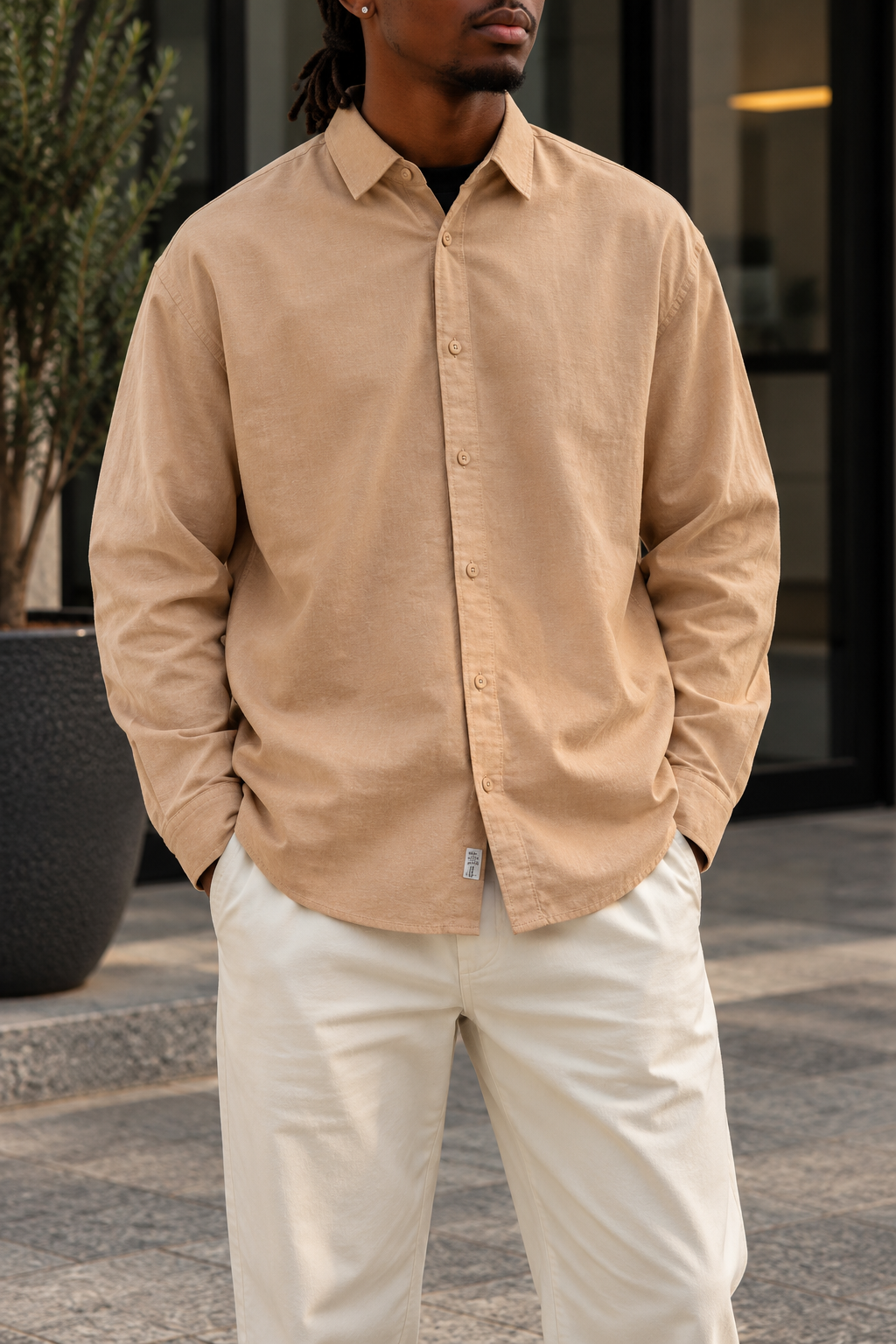 Retro club linen shirt