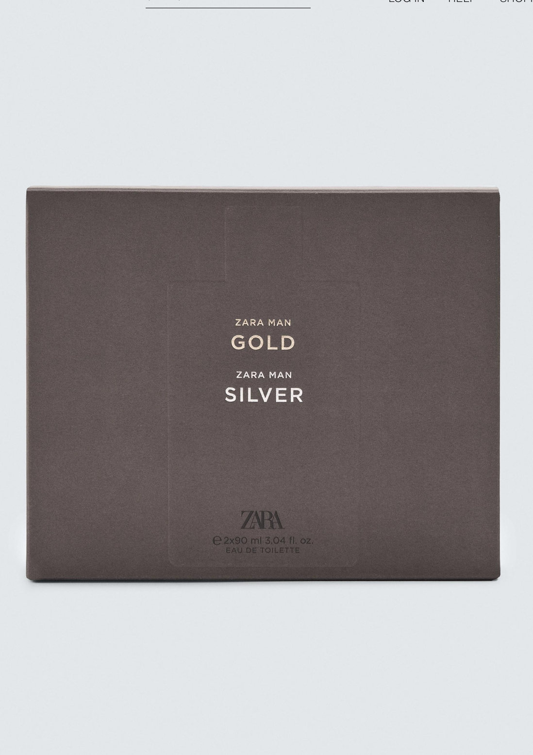 Zara SILVER + GOLD EDT 2 X 90 ML perfume