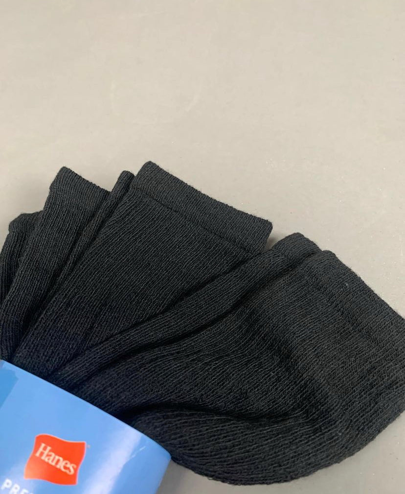 Hanes cool comfort crew socks in black