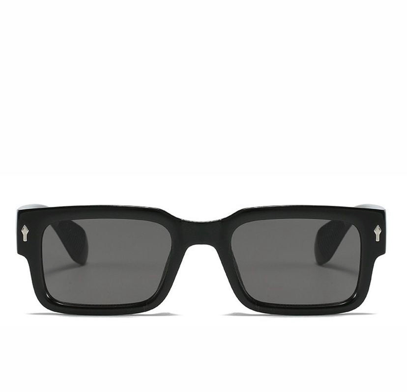 Square lens acrylic glasses in black