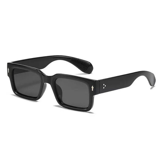 Square lens acrylic glasses in black