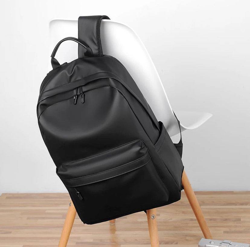 Faux leather backpack