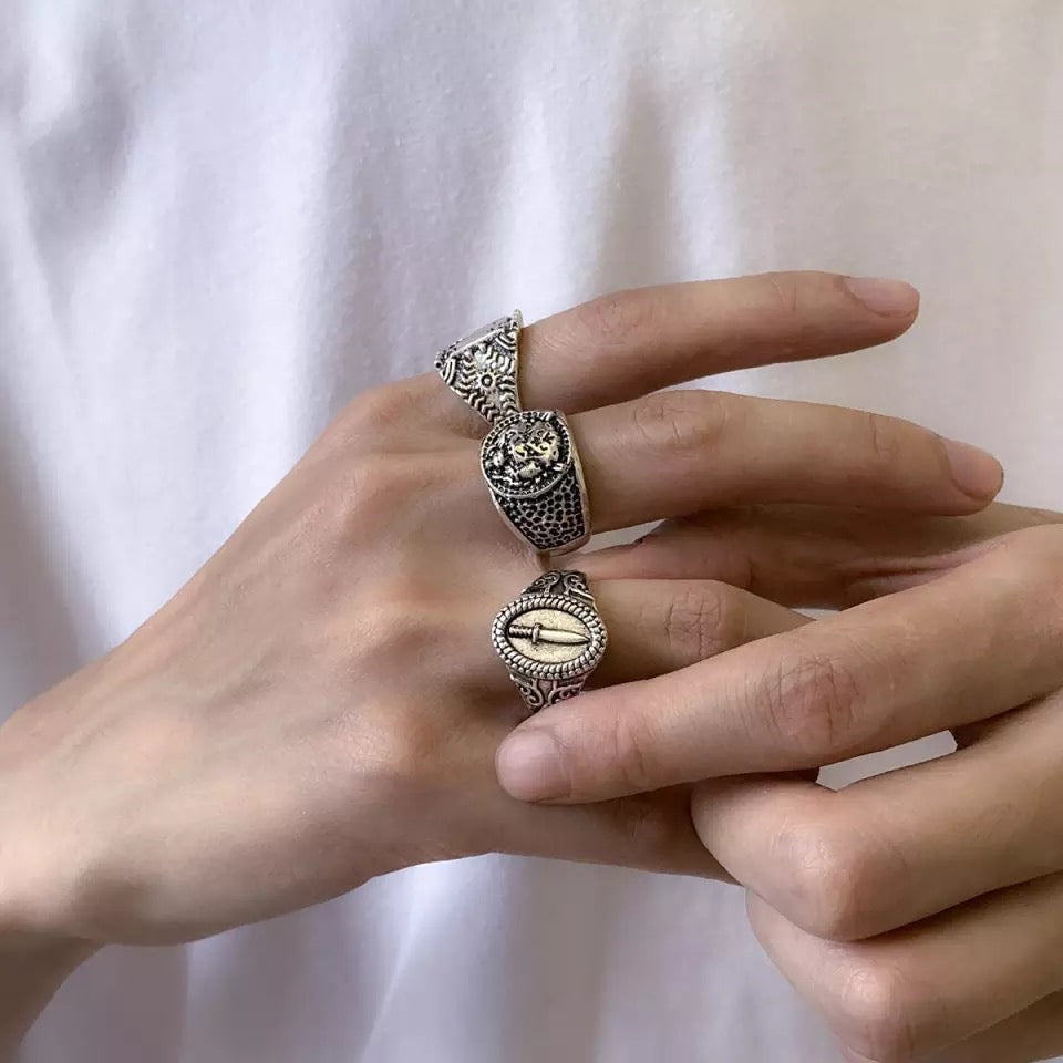 Vintage Aesthetic 3pcs rings